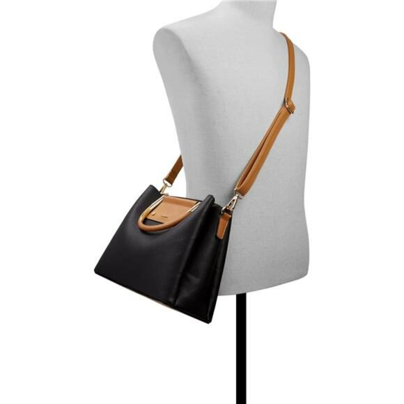 Womens Small Satchel Handbag Top Handle Purse with Compartments Day to Night - Picture 5 of 6